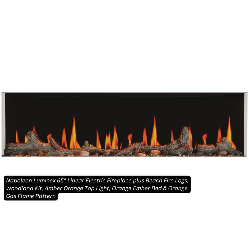 Napoleon Luminex 65" Linear Electric Fireplace | NEFL65LCD-3SV