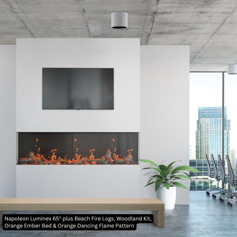 Napoleon Luminex 65" Linear Electric Fireplace | NEFL65LCD-3SV