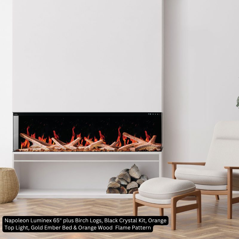 Napoleon Luminex 65" Linear Electric Fireplace | NEFL65LCD-3SV