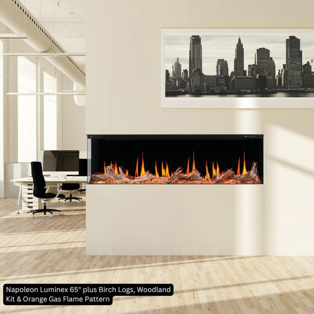 Napoleon Luminex 65" Linear Electric Fireplace | NEFL65LCD-3SV