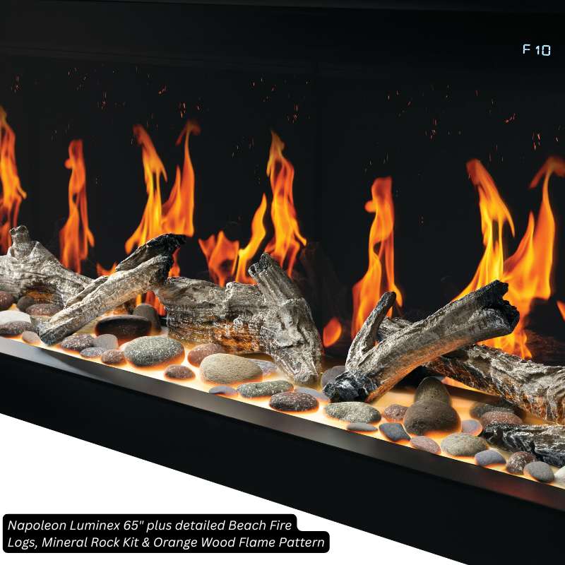 Napoleon Luminex 65" Linear Electric Fireplace | NEFL65LCD-3SV