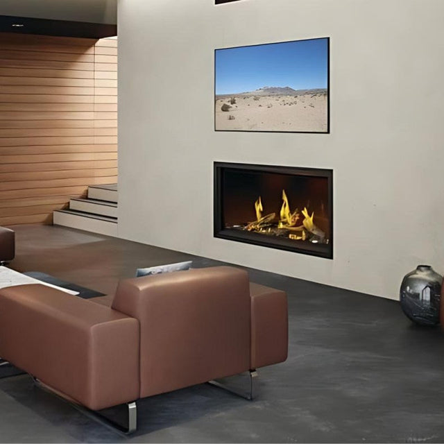 Napoleon Tall Vector with Luminous Logs 50" Direct Vent Linear Gas Fireplace