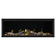 Napoleon Tall Vector with Luminous Logs 74 Direct Vent Linear Gas Fireplace with Luminous Driftwood Logs