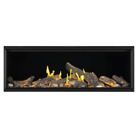 Napoleon Tall Vector with Luminous Logs 74" Direct Vent Linear Gas Fireplace | TLV74LN