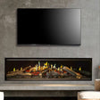 NetZero Fire E-One 160 Single-Sided Electric Fireplace featuring sleek modern design, realistic flame effects, and energy-efficient, eco-friendly heating.