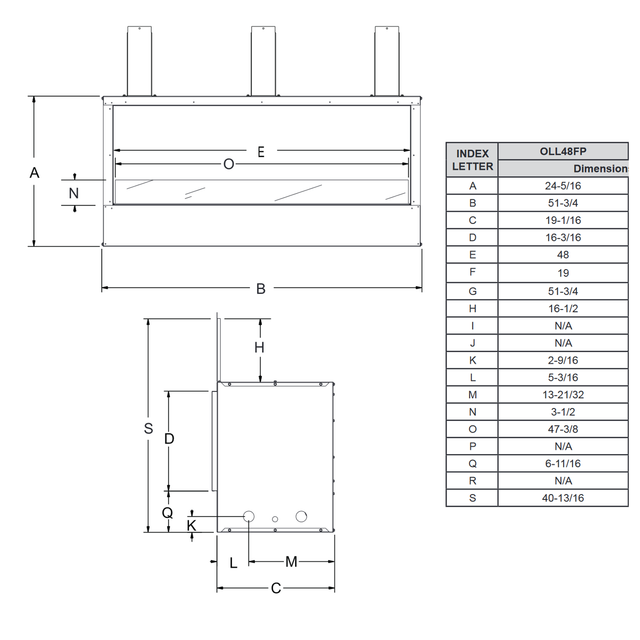 Carol Rose 48" Vent-Free Single-Sided Linear Outdoor Gas Fireplace - view 2