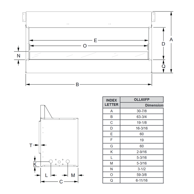 Carol Rose 60" Vent-Free Single-Sided Linear Outdoor Gas Fireplace - view 2