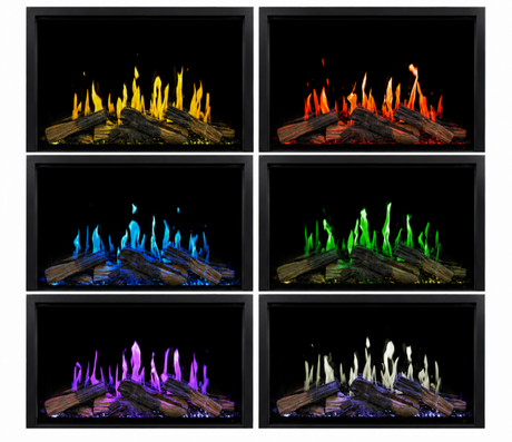 Modern Flames Orion V2 Traditional flame colour options