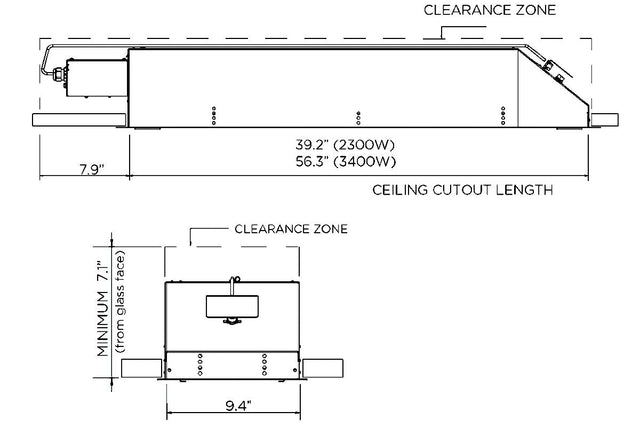 Bromic Platinum Electric 2300W Low-Clearance Ceiling Recess Kit - view 4