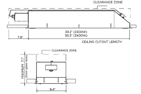 Bromic Platinum Electric Marine 2300W Low-Clearance Ceiling Recess Kit - view 4