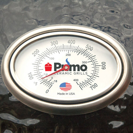Primo Oval XL 400 Jack Daniels Edition Kamado Grill - thermometer detail