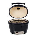 Primo Oval Junior 200 Kamado Grill - lid opened