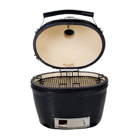 Primo Oval Junior 200 Kamado Grill - lid opened