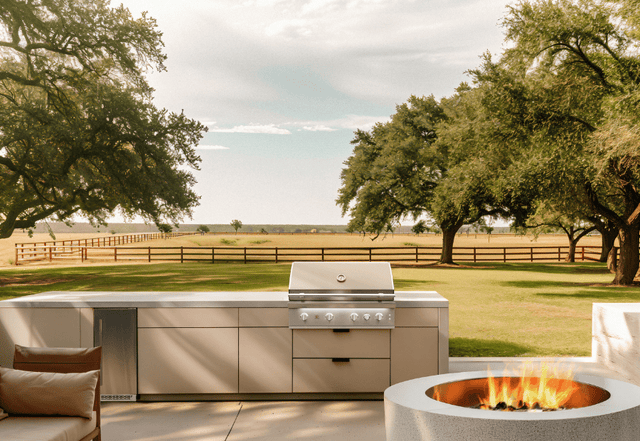 Summerset Quest Built-In Gas Grill in an outdoor kitchen setting