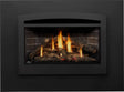 Napoleon Rosedale 3 gas insert with oak logs and Westminster panels