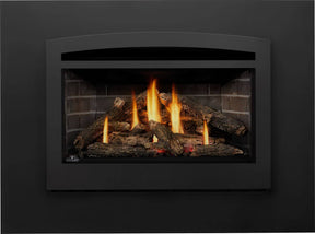 Napoleon Rosedale 3 gas insert with oak logs and Westminster panels