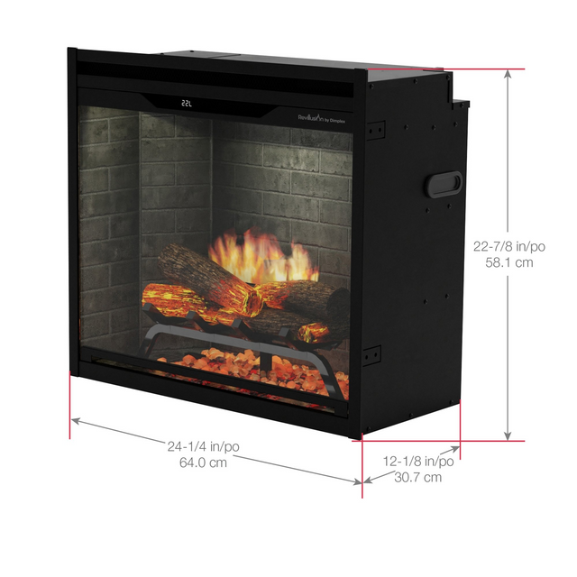 Dimplex Revillusion 24in Electric Fireplace Insert - Neutral Brick - REV24-NB