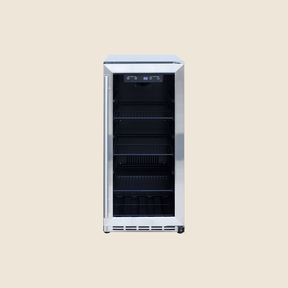 Summerset RFR-15G 15-Inch Outdoor Refrigerator with Glass Door - front view closed