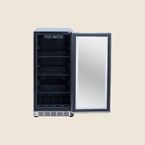 Summerset RFR-15G 15-Inch Glass Door Outdoor Refrigerator - interior shelving