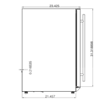 Summerset RFR-15WD 15-Inch Dual Zone Wine Cooler - side dimensions diagram