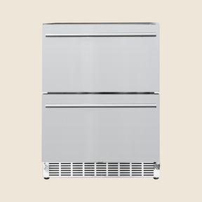 Summerset RFR-24DR2-A 24-Inch Outdoor Rated 2-Drawer Refrigerator - front view