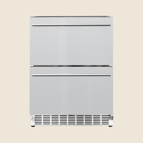 Summerset RFR-24DR2-A 24-Inch Outdoor Rated 2-Drawer Refrigerator - front view