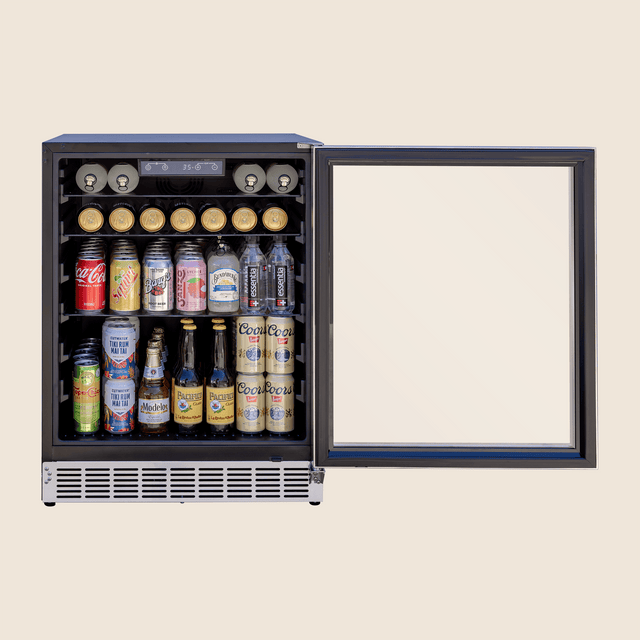 Summerset RFR-24G Outdoor Glass Door Refrigerator - interior glass shelves
