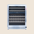 Summerset RFR-24WD 24-Inch Outdoor Dual Zone Wine Cooler - front view door closed