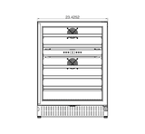 Summerset RFR-24WD 24-Inch Dual Zone Wine Cooler - front dimensions diagram
