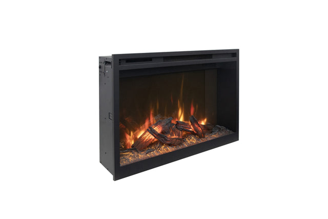 Amantii Fire & Ice RusticStone 36-Inch Built-In Electric Fireplace RS36