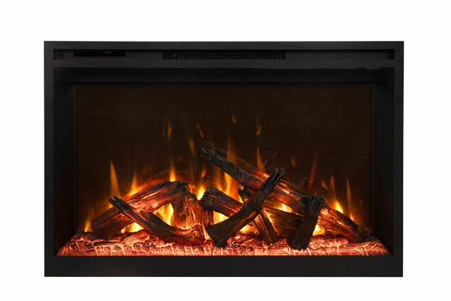 Amantii Fire & Ice RusticStone 42-Inch Built-In Electric Fireplace RS42