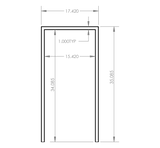 Summerset RTK-15 Trim Kit - front dimensions diagram