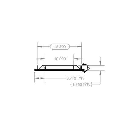 Summerset RTK-15 Trim Kit - top dimensions diagram