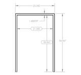 Summerset RTK-22 Trim Kit - front dimensions diagram