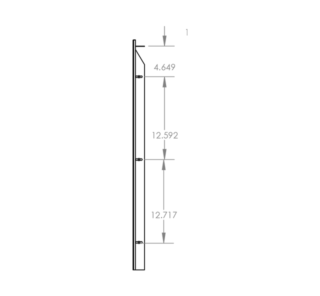 Summerset RTK-22 Trim Kit - side dimensions diagram