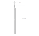 Summerset RTK-24LG Kegerator Trim Kit - side dimensions diagram