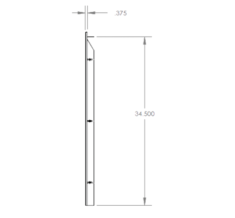 Summerset RTK-24LG Kegerator Trim Kit - side dimensions diagram
