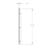 Summerset RTK-24SM Trim Kit - side dimensions diagram