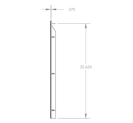 Summerset RTK-24SM Trim Kit - side dimensions diagram