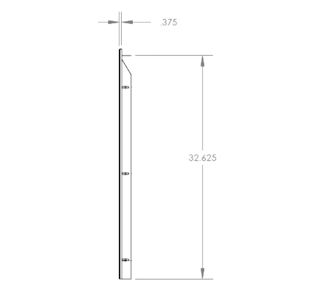 Summerset RTK-24SM Trim Kit - side dimensions diagram