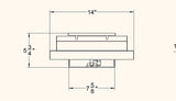 Summerset SB1 Single Side Burner - cutout dimensions diagram