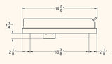 Summerset SB1 Single Side Burner - side dimensions diagram