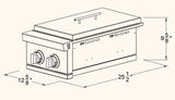 Summerset SB2 Double Side Burner - dimensions diagram