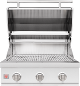 Summerset Sizzler SZR25 25-Inch Built-In Gas Grill - open with cooking grates