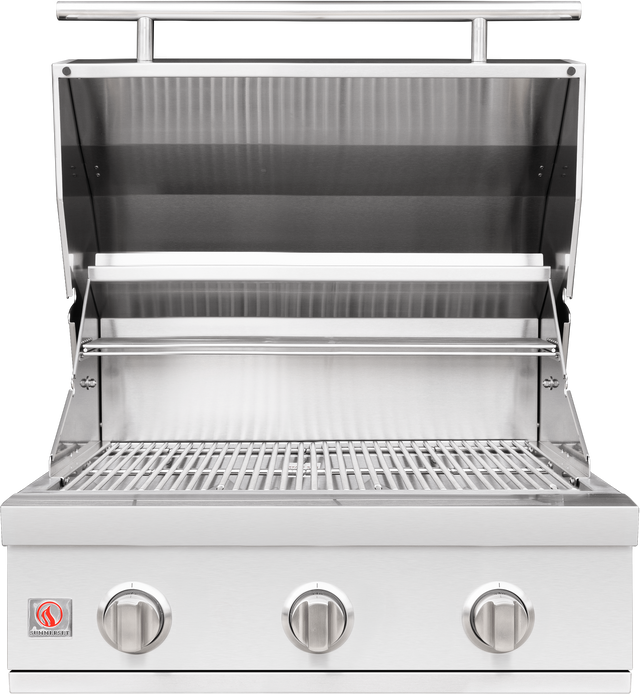 Summerset Sizzler SZR25 25-Inch Built-In Gas Grill - open with cooking grates