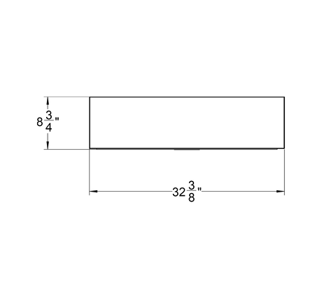Summerset SNK-32FH-P Farmhouse Sink - rear dimensions diagram