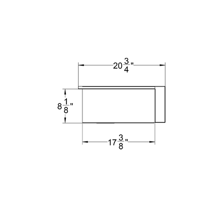 Summerset SNK-32FH-P Farmhouse Sink - side dimensions diagram