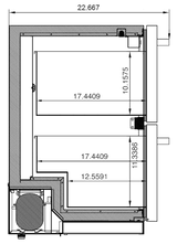 Summerset RFR-24DR2-A 2-Drawer Refrigerator - side dimensions diagram