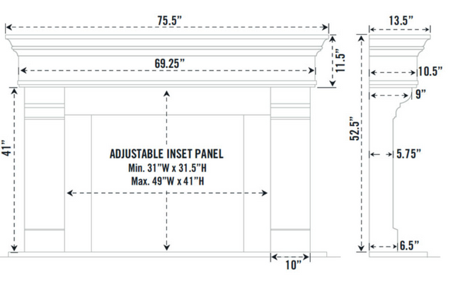 Omega Fireplace Mantel Surround (Cast Stone) 1110.556 GS