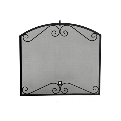American Fyre Designs Arched Black Scroll Screen 8250-BL